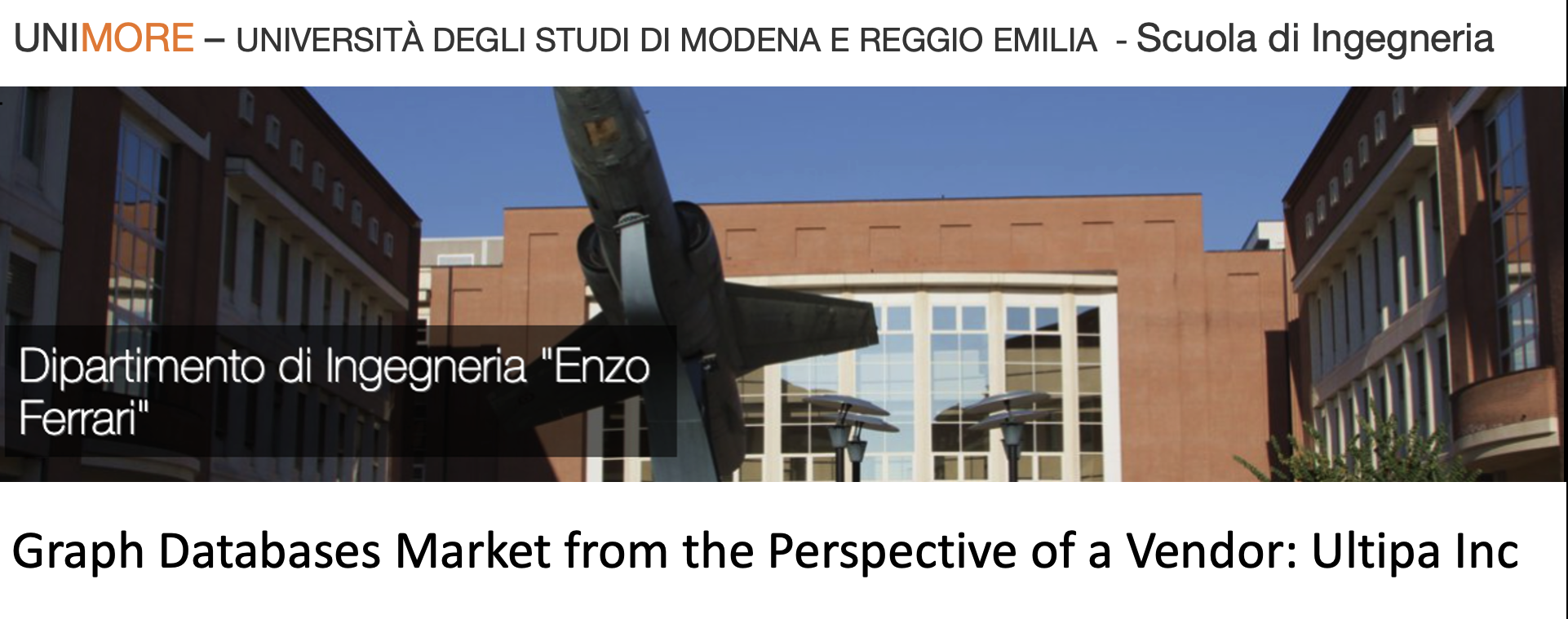 Yuri Simione, Ultipa EMEA Sales Manager, To Speak at University of Modena and Reggio Emilia Seminar